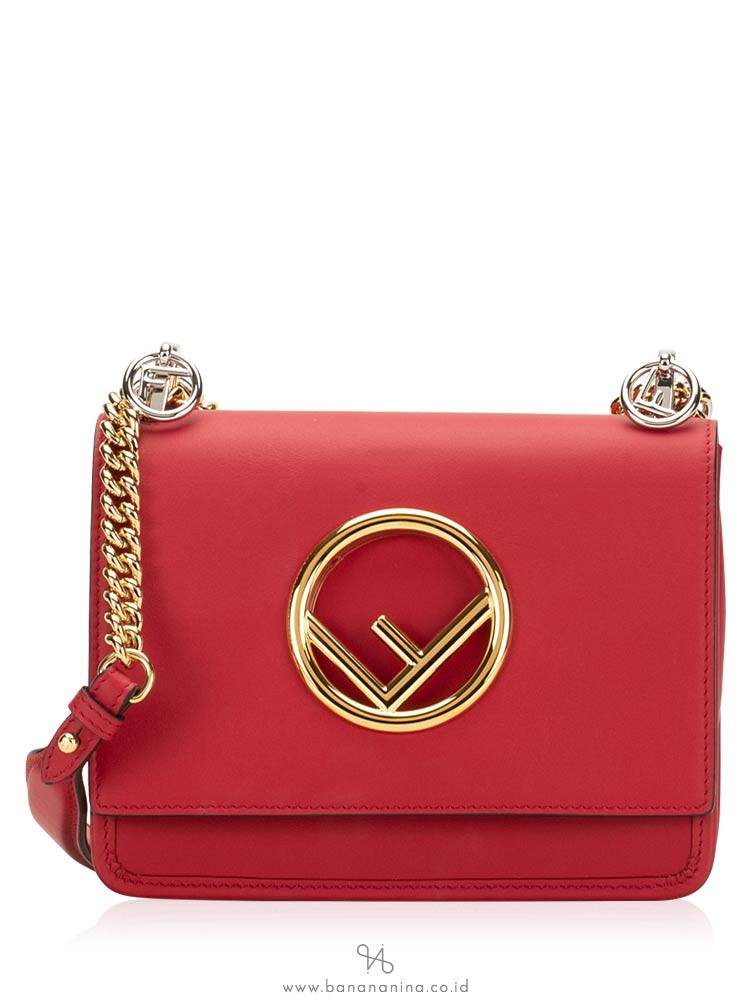 FENDI Kan I F Small Crossbody Fragola