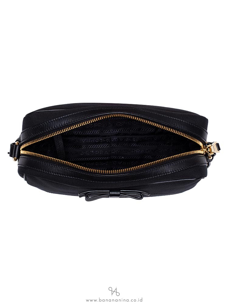 PRADA 1BH089 Logo Jacquard Bandouliera Nero