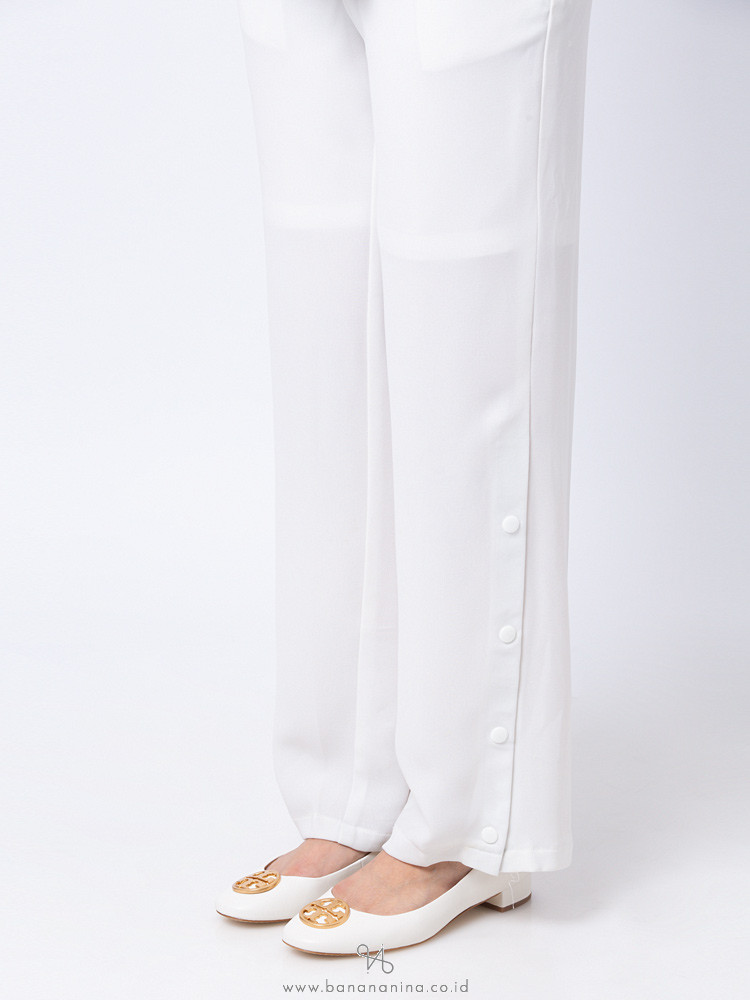 TORY BURCH Chelsea 25mm Heeled Ballet Flat Perfect Ivory Sz 9