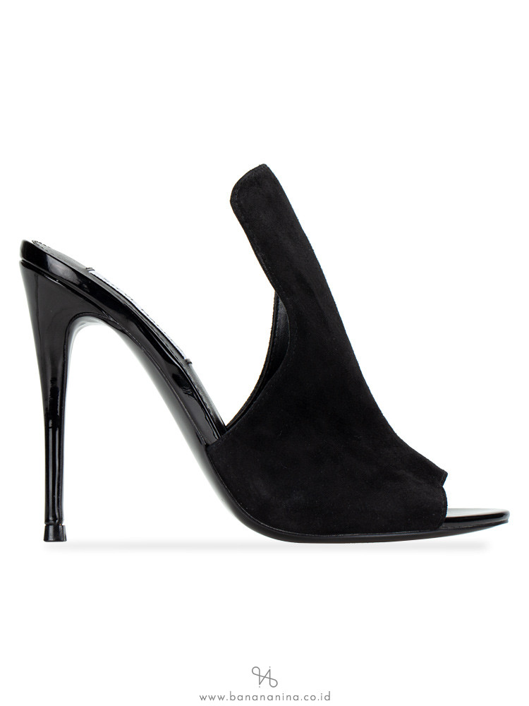 STEVE MADDEN Sinful Suede Heels Black Sz 7.5