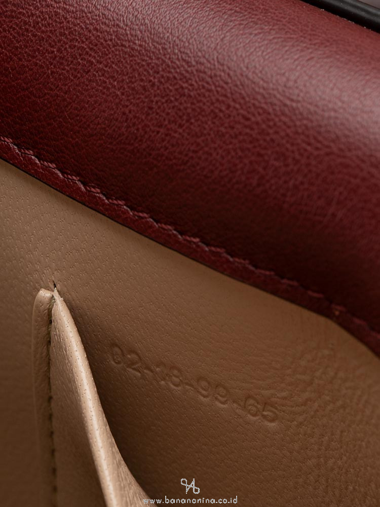 CHLOE Calfskin Nile Minaudiere Bracelet Bag Maroon