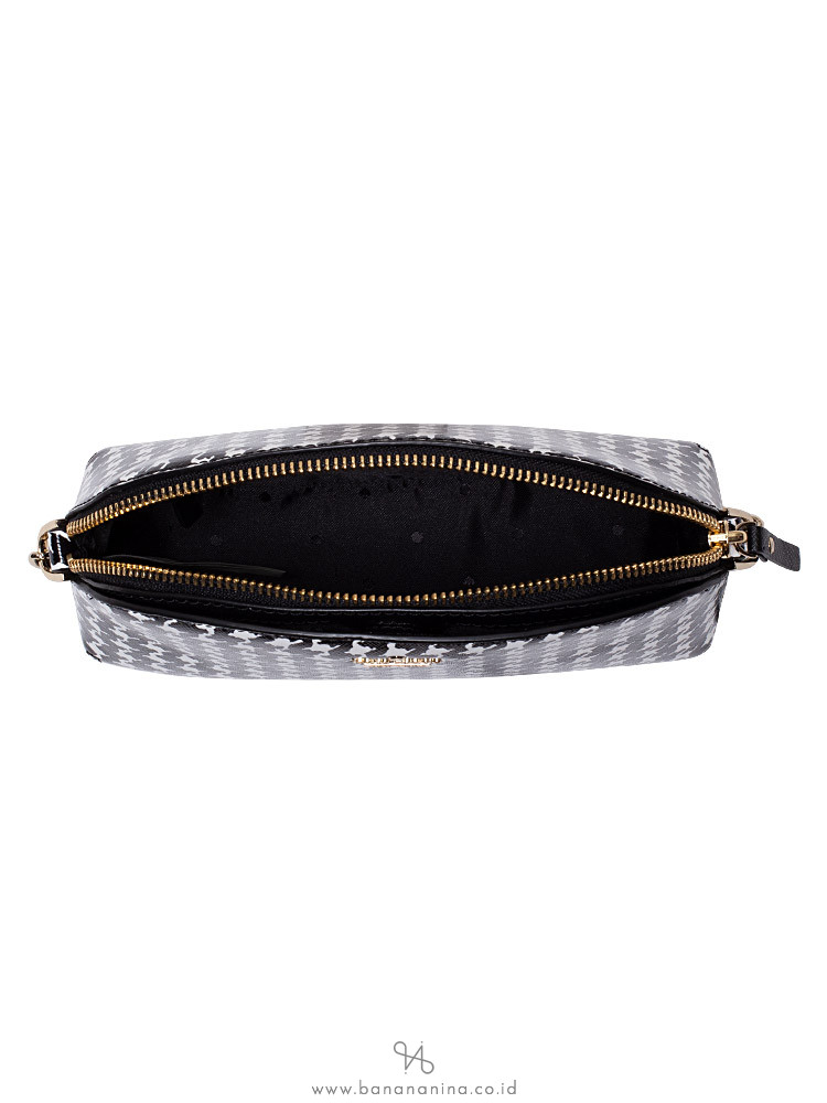KATE SPADE Cameron Street Houndstooth Hilli Black French Cream