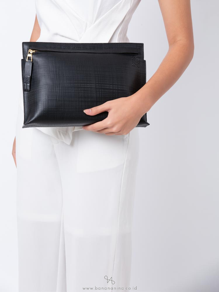 LOEWE T Pouch Linen Black