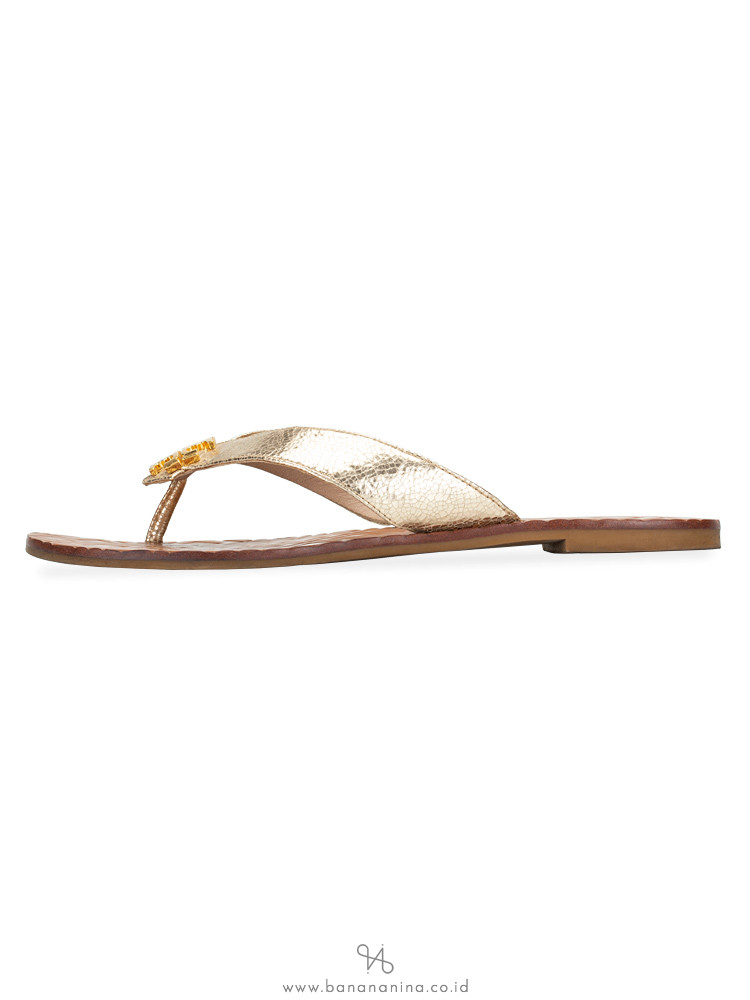 TORY BURCH Maybell Metallic Thong Sandal Rosegold Sz 6.5