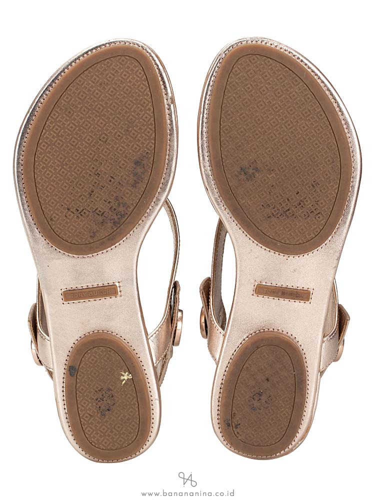 TORY BURCH Minnie Travel Sandal Rosegold Sz 6.5
