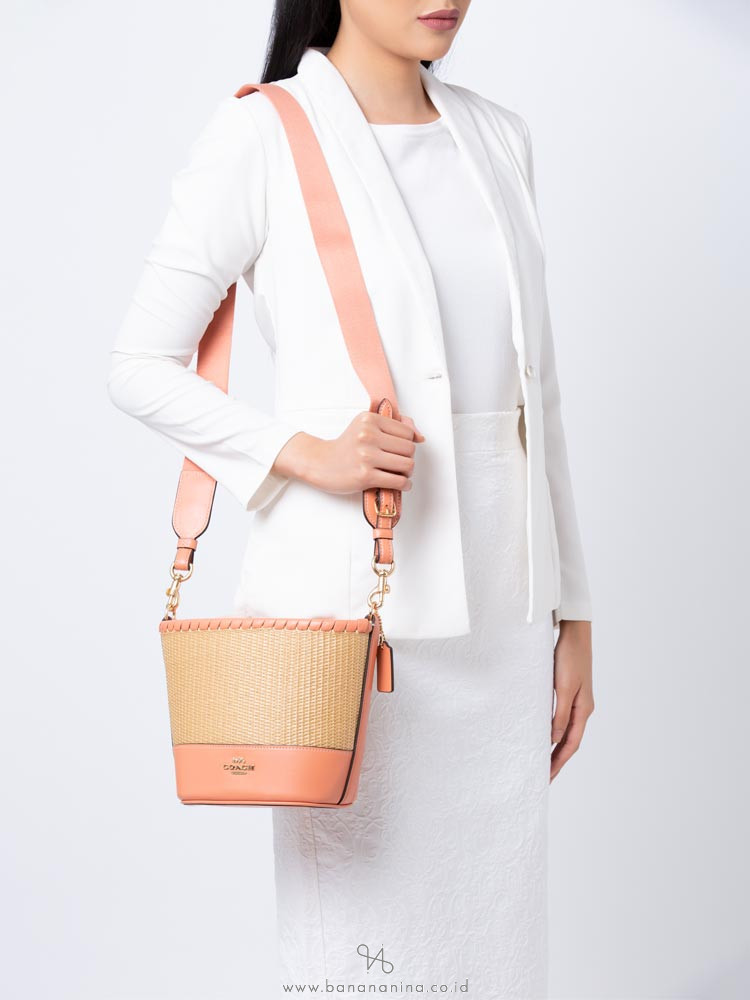 coach straw bucket bag