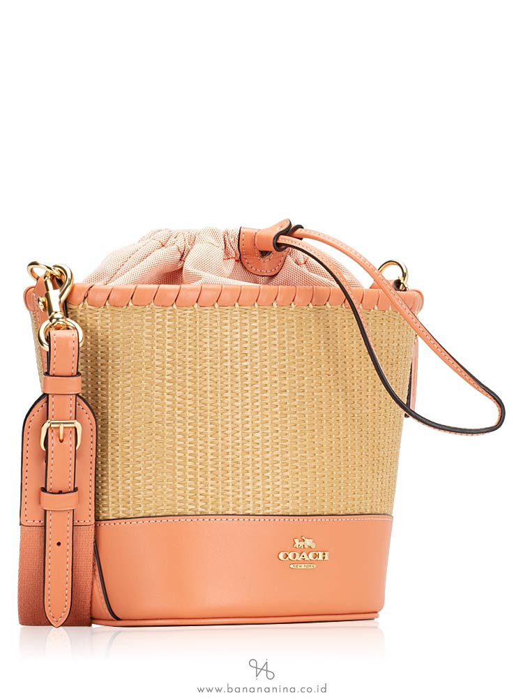 coach straw bucket bag