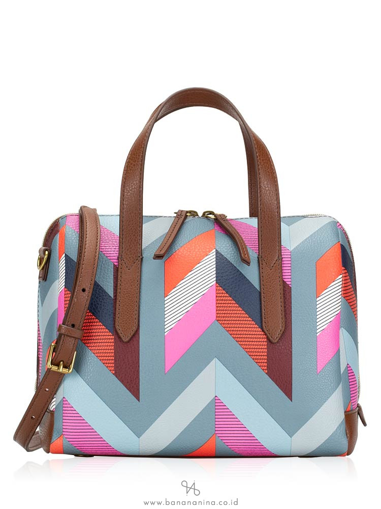 FOSSIL SHB2032998 Sydney Satchel Chevron Multi
