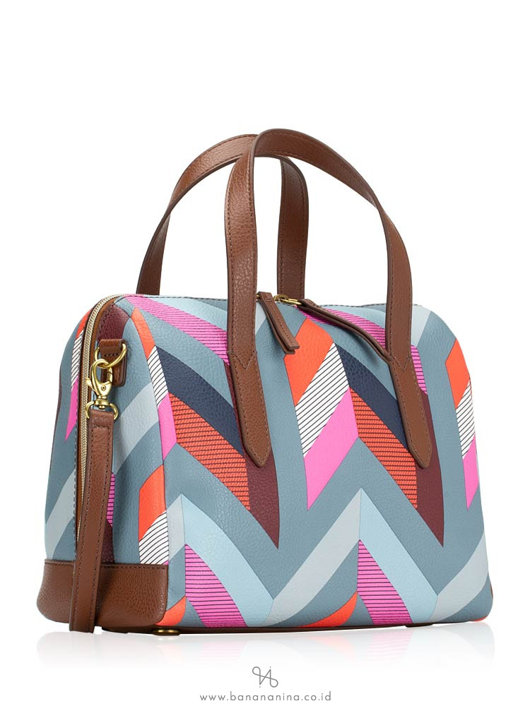 FOSSIL SHB2032998 Sydney Satchel Chevron Multi