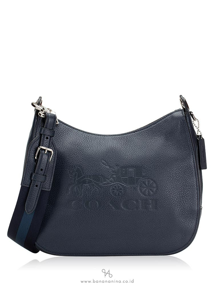 COACH 72702 Jes Leather Hobo Midnight