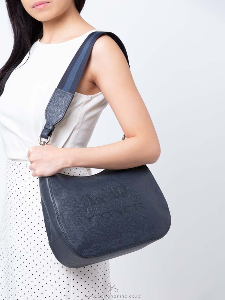 COACH 72702 Jes Leather Hobo Midnight