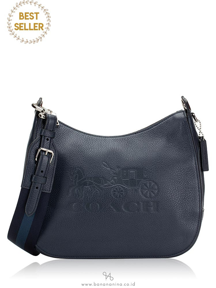 COACH 72702 Jes Leather Hobo Midnight