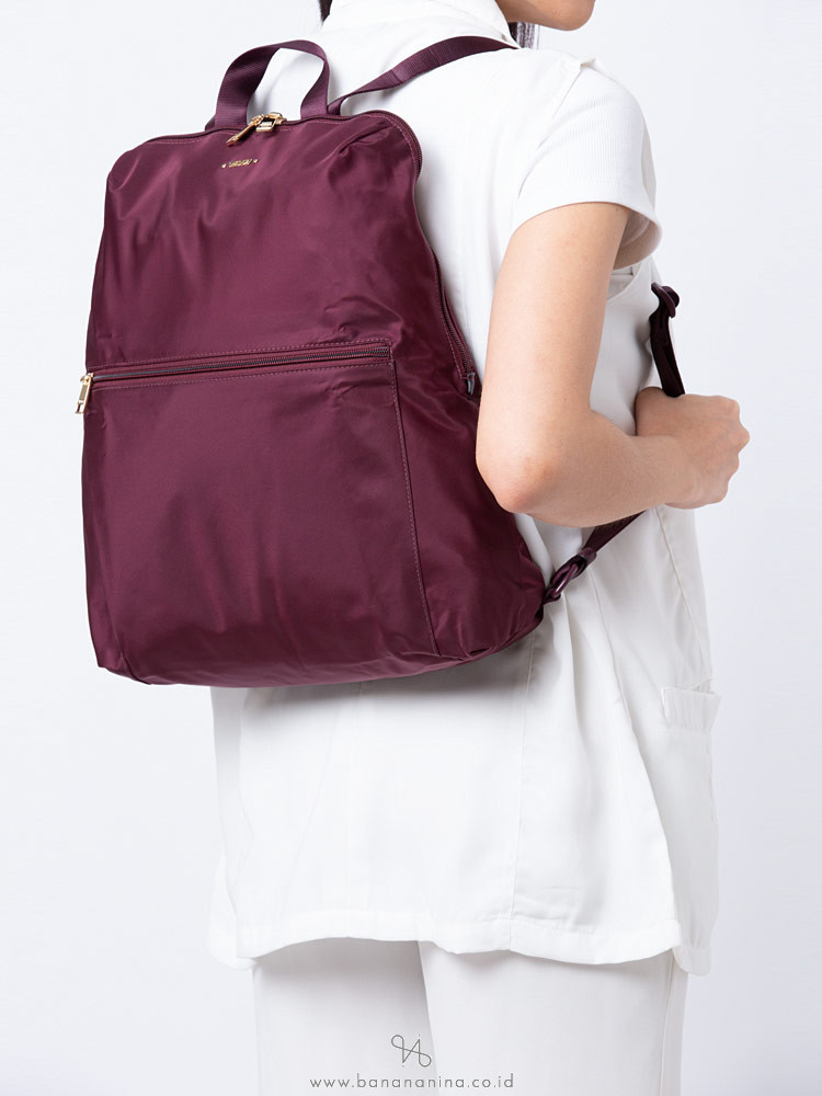 tumi maroon backpack