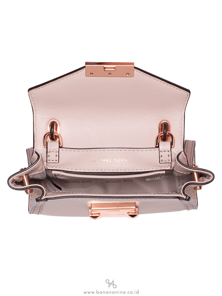 MICHAEL KORS Whitney Leather Mini Messenger Soft Pink
