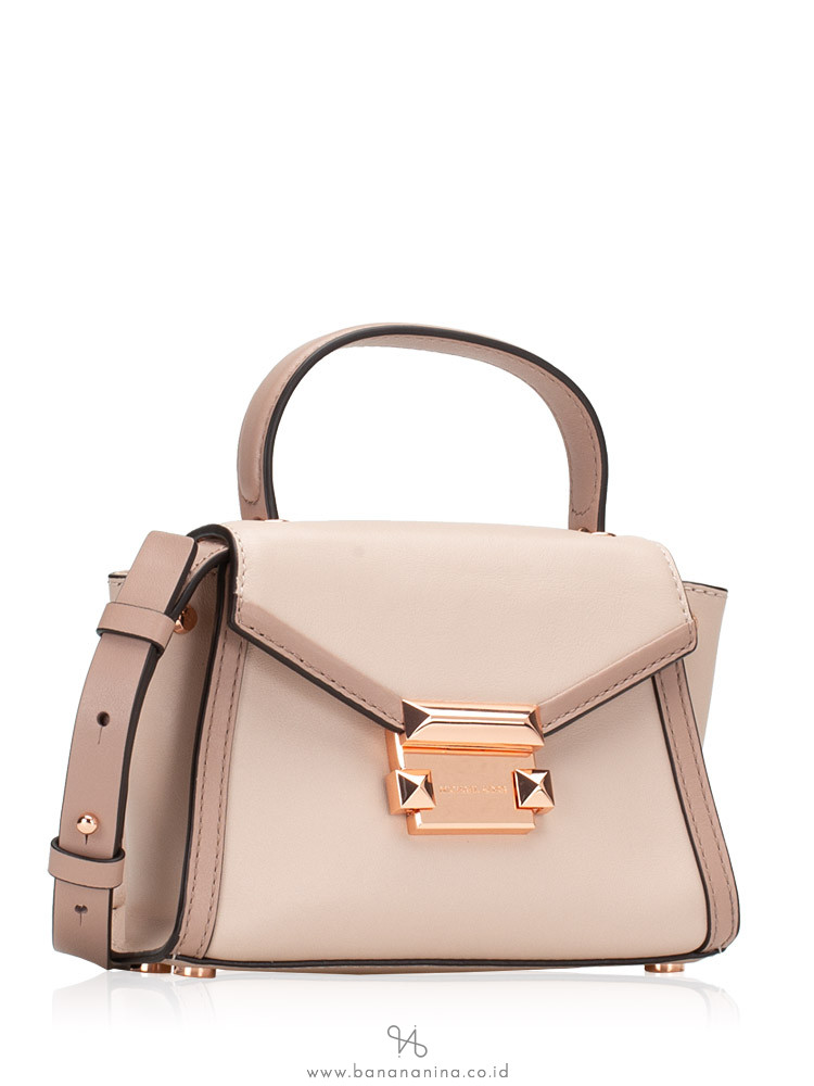 MICHAEL KORS Whitney Leather Mini Messenger Soft Pink