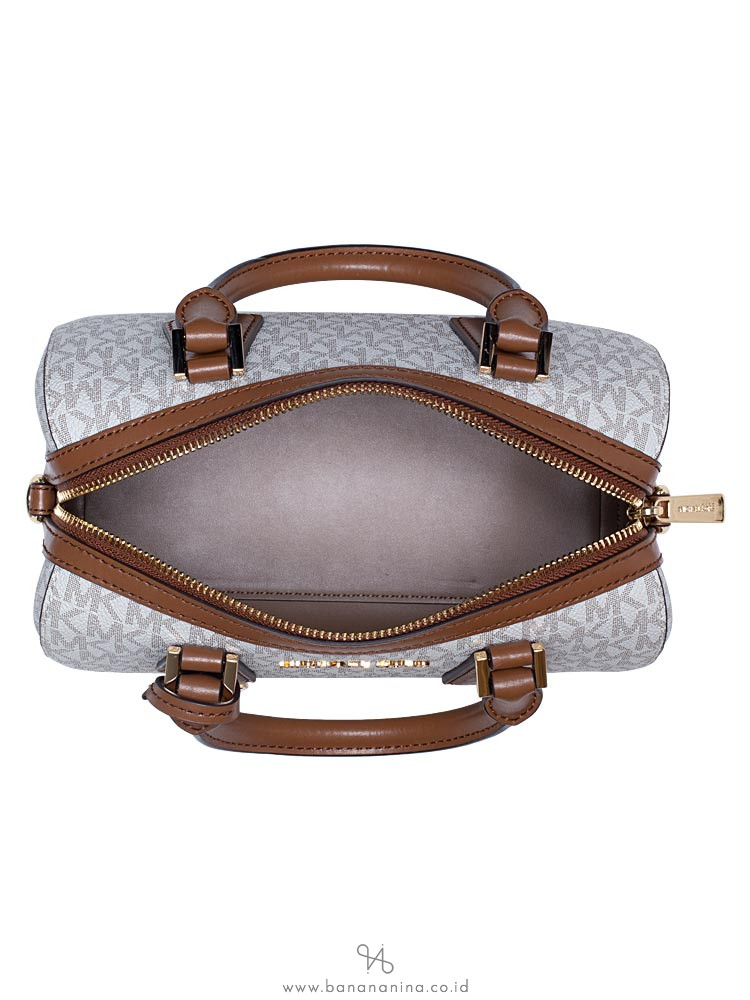 MICHAEL KORS Hayes Monogram Small Duffle Vanilla Luggage