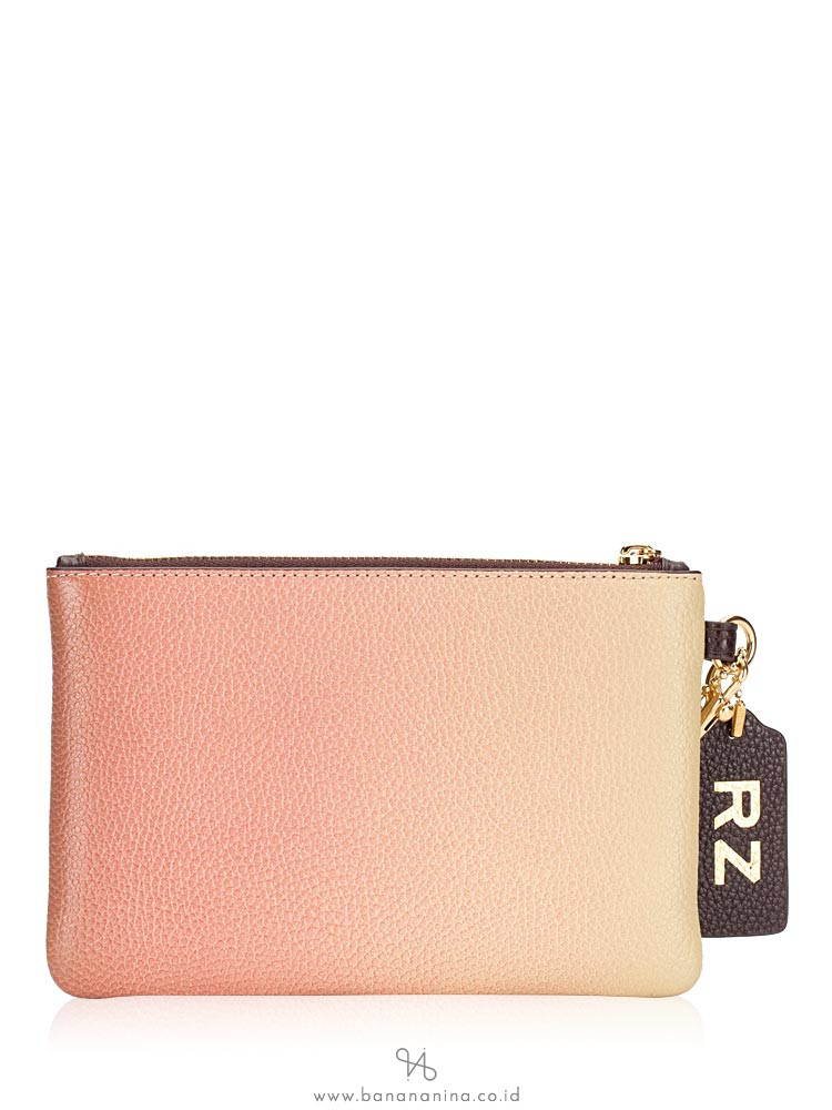 COACH 72893G Ombre Leather Small Wristlet Pink Multi