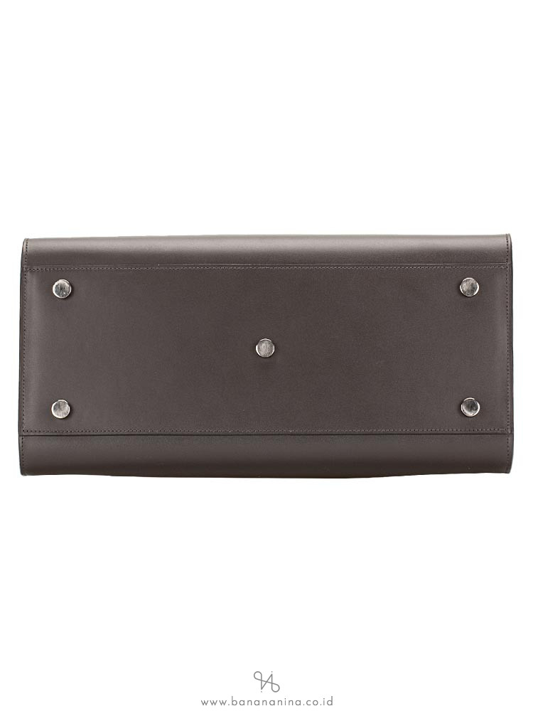 SAINT LAURENT Calfskin Python Small Sac De Jour Coal