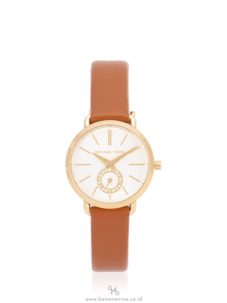 MICHAEL KORS MK2734 Petite Portia Leather Strap Brown