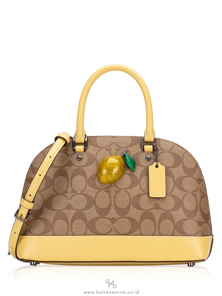 COACH 72753 Signature Mini Sierra With Lemon Khaki Sunflower