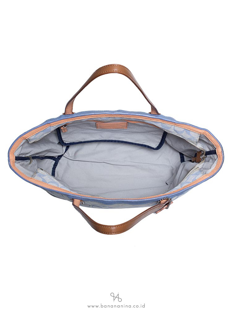 COACH 23107 Legacy Weekend Signature Tote Light Blue