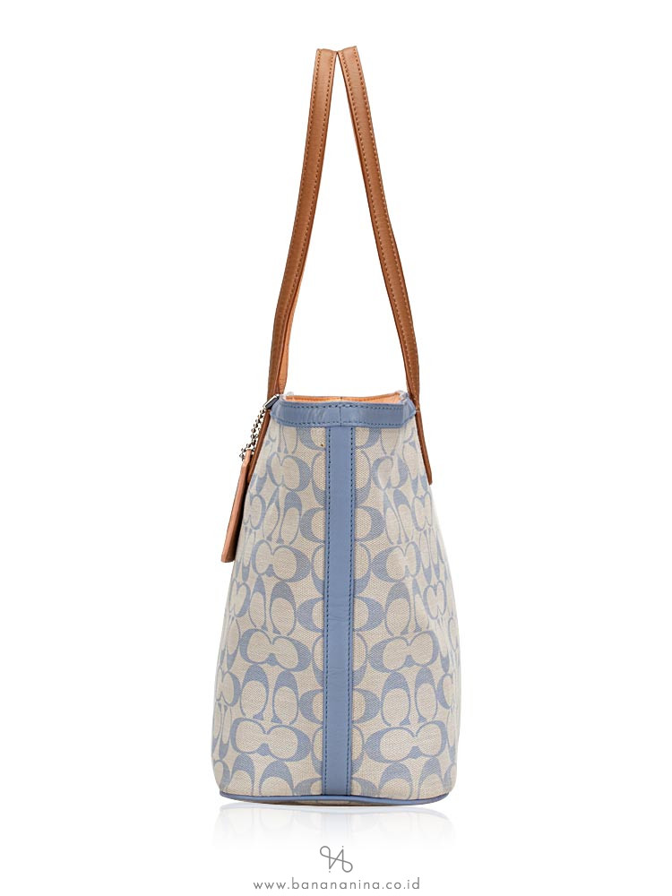 COACH 23107 Legacy Weekend Signature Tote Light Blue