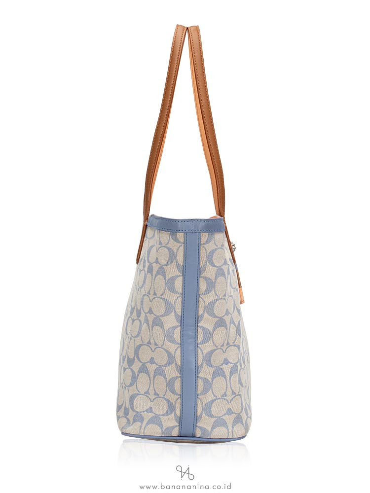COACH 23107 Legacy Weekend Signature Tote Light Blue