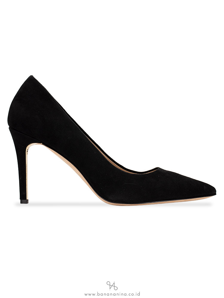TORY BURCH Elana Suede Pump Black Sz 8