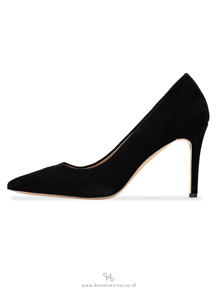 TORY BURCH Elana Suede Pump Black Sz 8