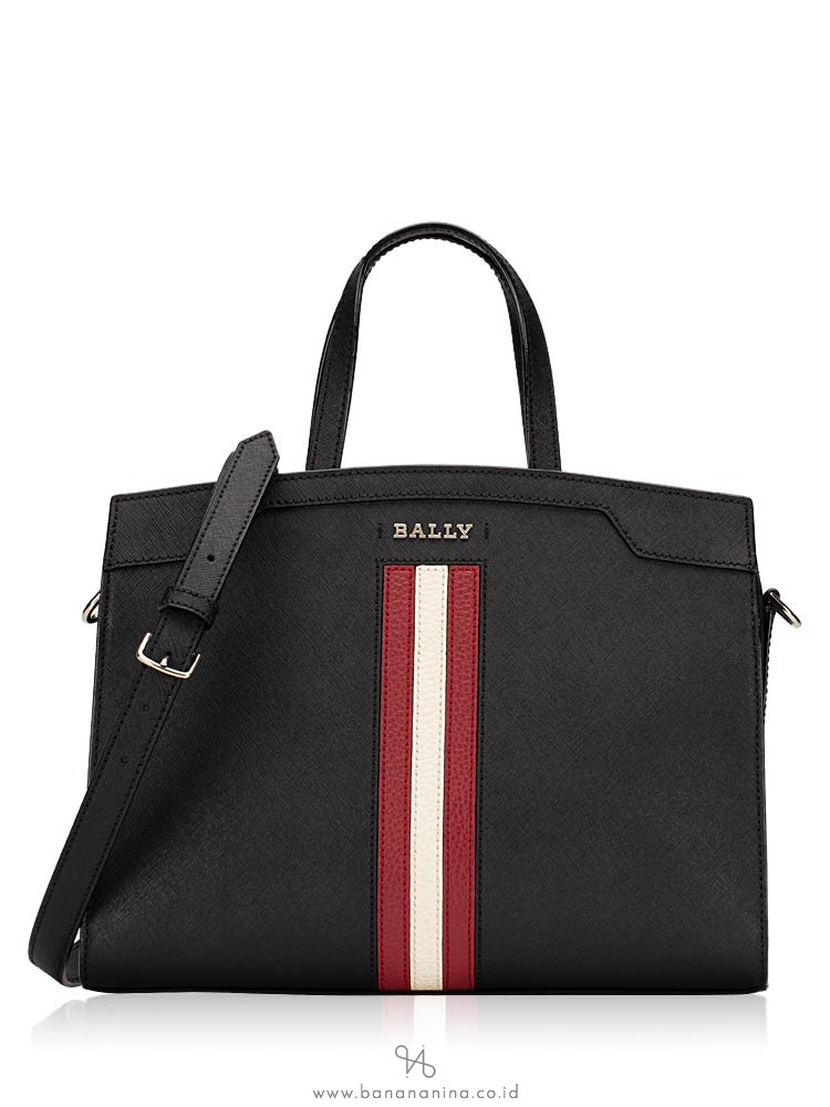 BALLY Scarlets Saffiano Satchel Black