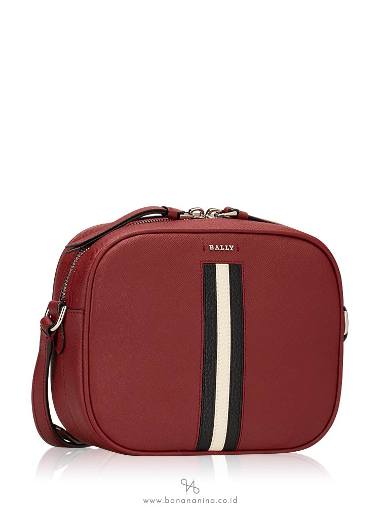 BALLY Sastrid Saffiano Crossbody Garnet