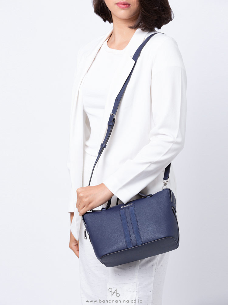 BALLY Kissen Supra Saffiano Bowling Bag Marine