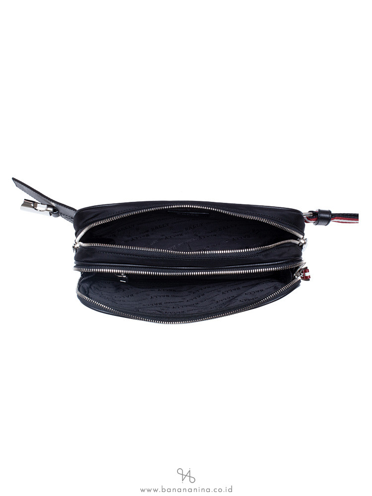 BALLY Men Folys Nylon Waist Bag Black
