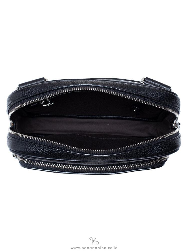 BALLY Men Cosmy Leather Messenger Black