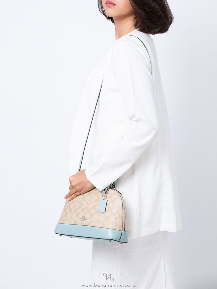 COACH 27583 Signature Mini Sierra Satchel Light Khaki Seafoam
