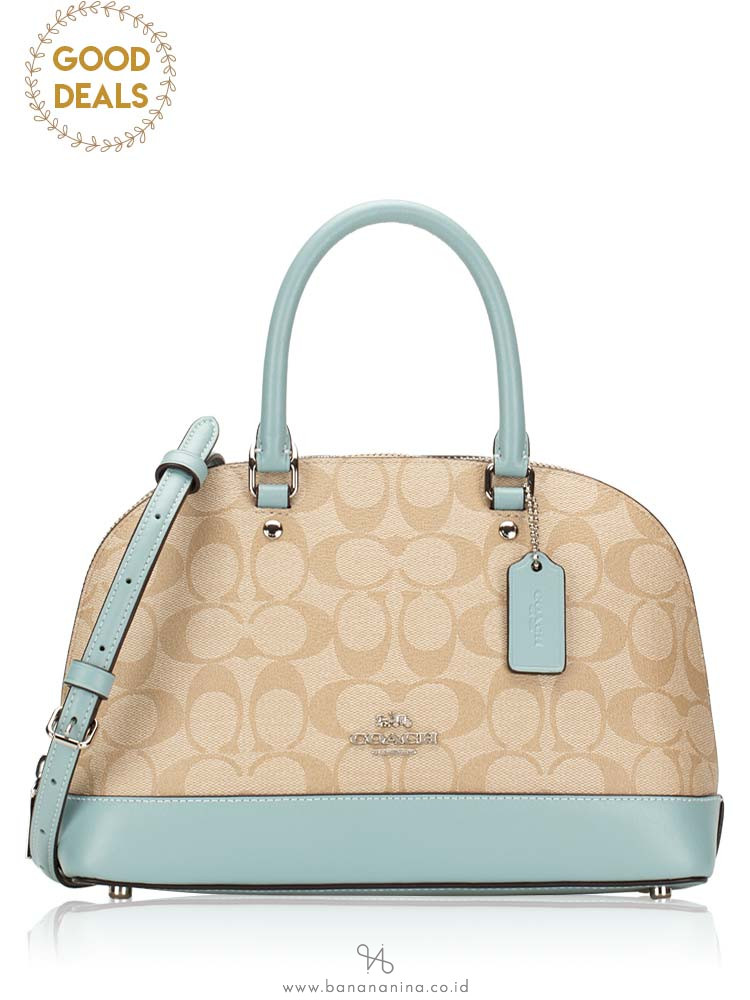 COACH 27583 Signature Mini Sierra Satchel Light Khaki Seafoam