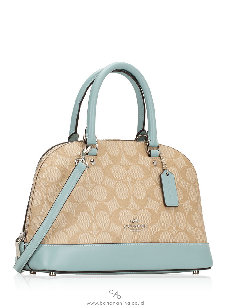 COACH 27583 Signature Mini Sierra Satchel Light Khaki Seafoam