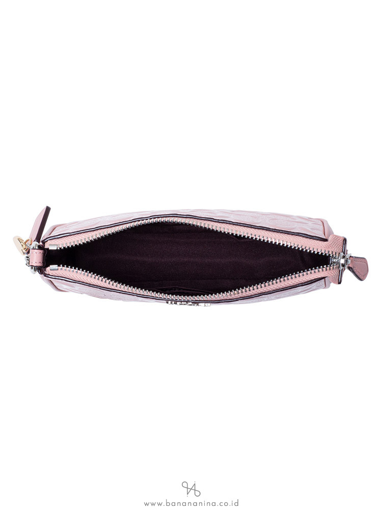 COACH 22698 Signature Debossed Patent Large Wristlet Petal
