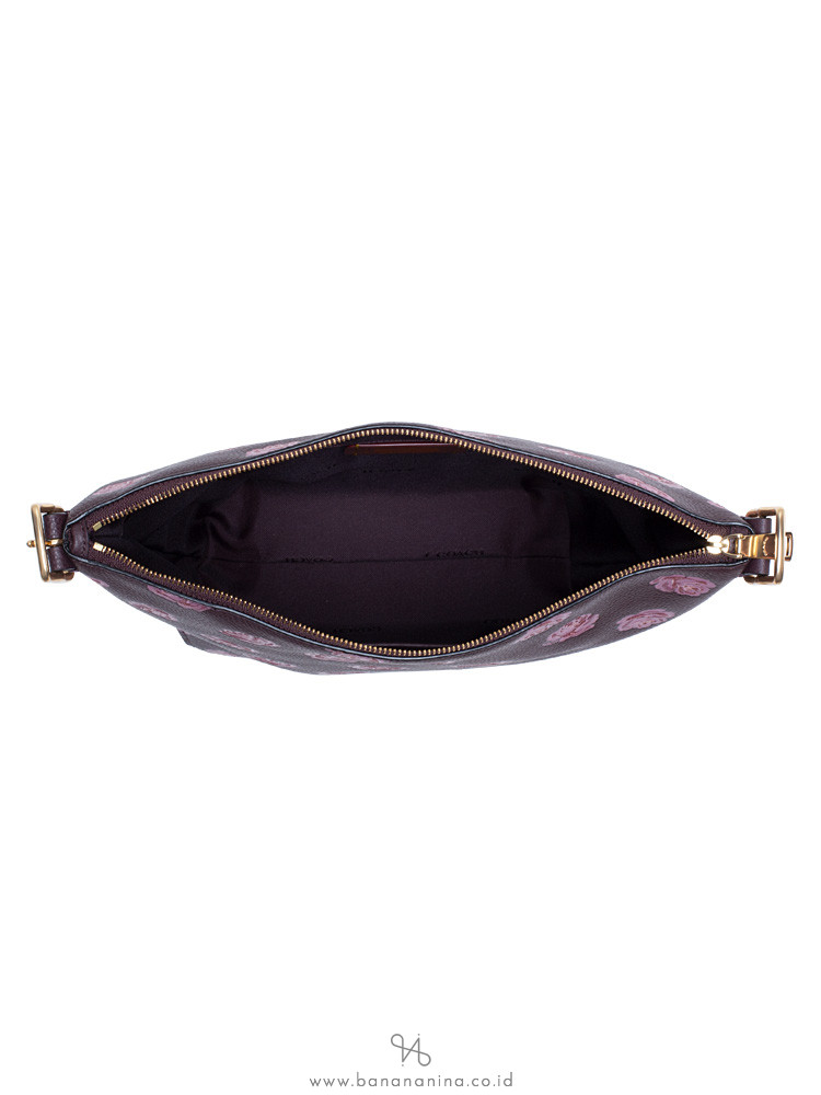 COACH 39697 Rose Print Small Dufflette Oxblood