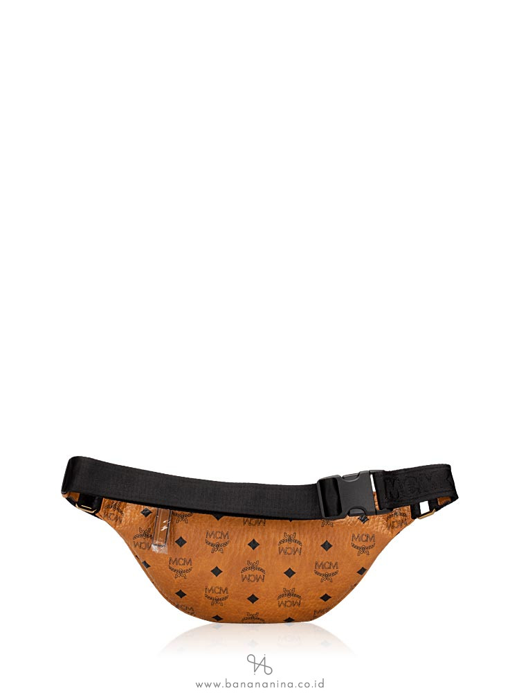 MCM Visetos Fursten Belt Bag Cognac