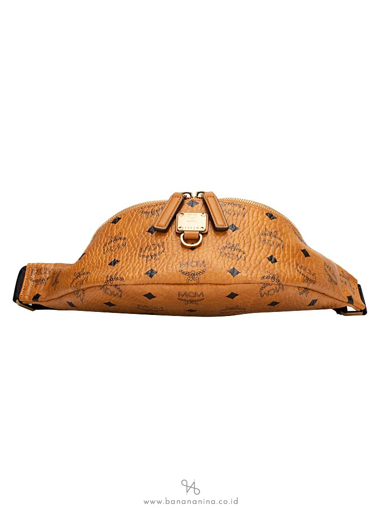 MCM Visetos Fursten Belt Bag Cognac