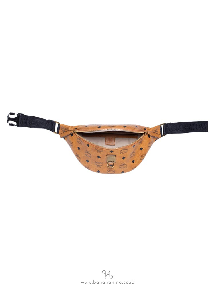 MCM Visetos Fursten Belt Bag Cognac
