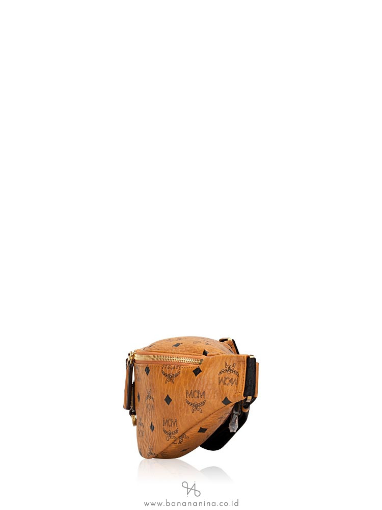MCM Visetos Fursten Belt Bag Cognac