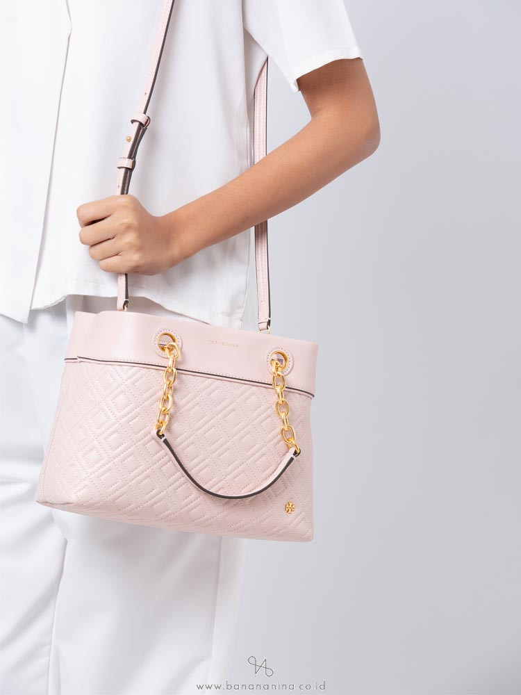 TORY BURCH Fleming Small Tote Shell Pink