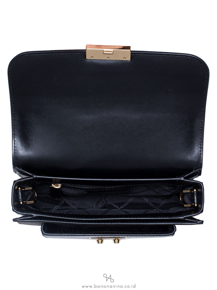 MICHAEL KORS Sloan Editor Signature Large Shoulder Bag Brown Black