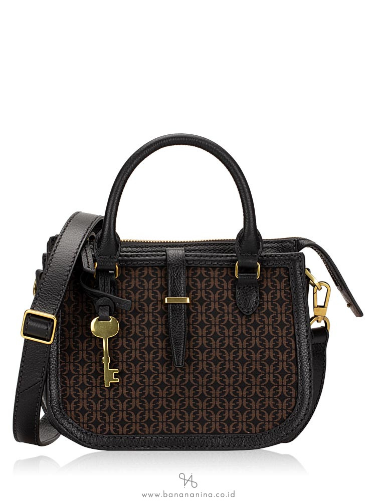 FOSSIL ZB7721015 Ryder Mini Satchel Black Brown