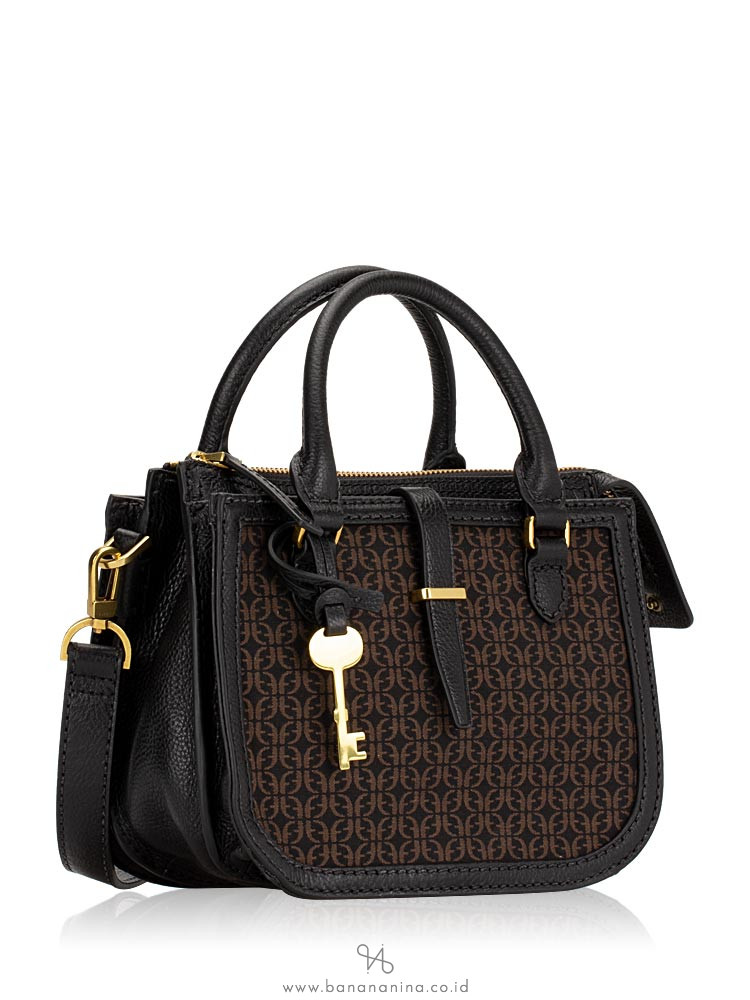 FOSSIL ZB7721015 Ryder Mini Satchel Black Brown