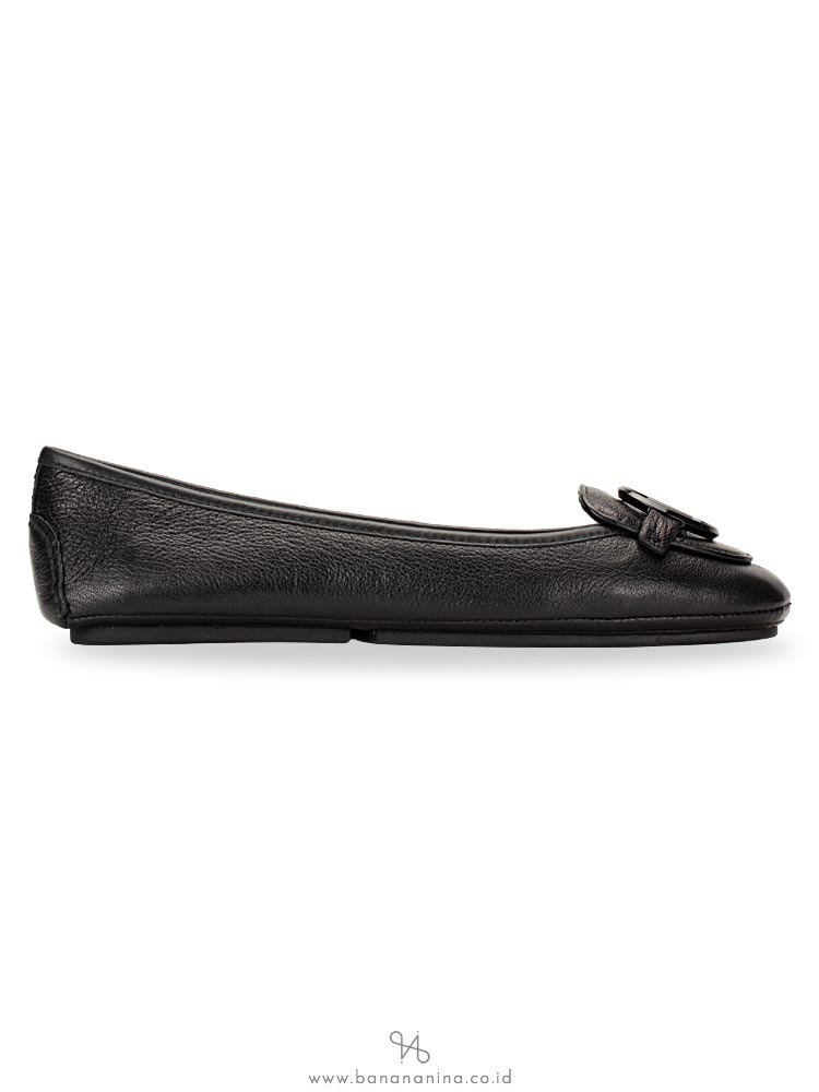 MICHAEL KORS Lillie Leather Flats Black Sz 9