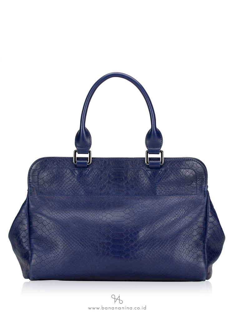 LONGCHAMP Gatsby Exotic Leather Satchel Blue