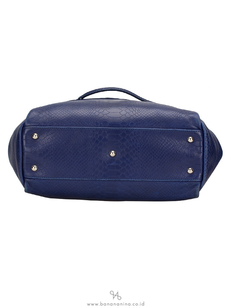 LONGCHAMP Gatsby Exotic Leather Satchel Blue